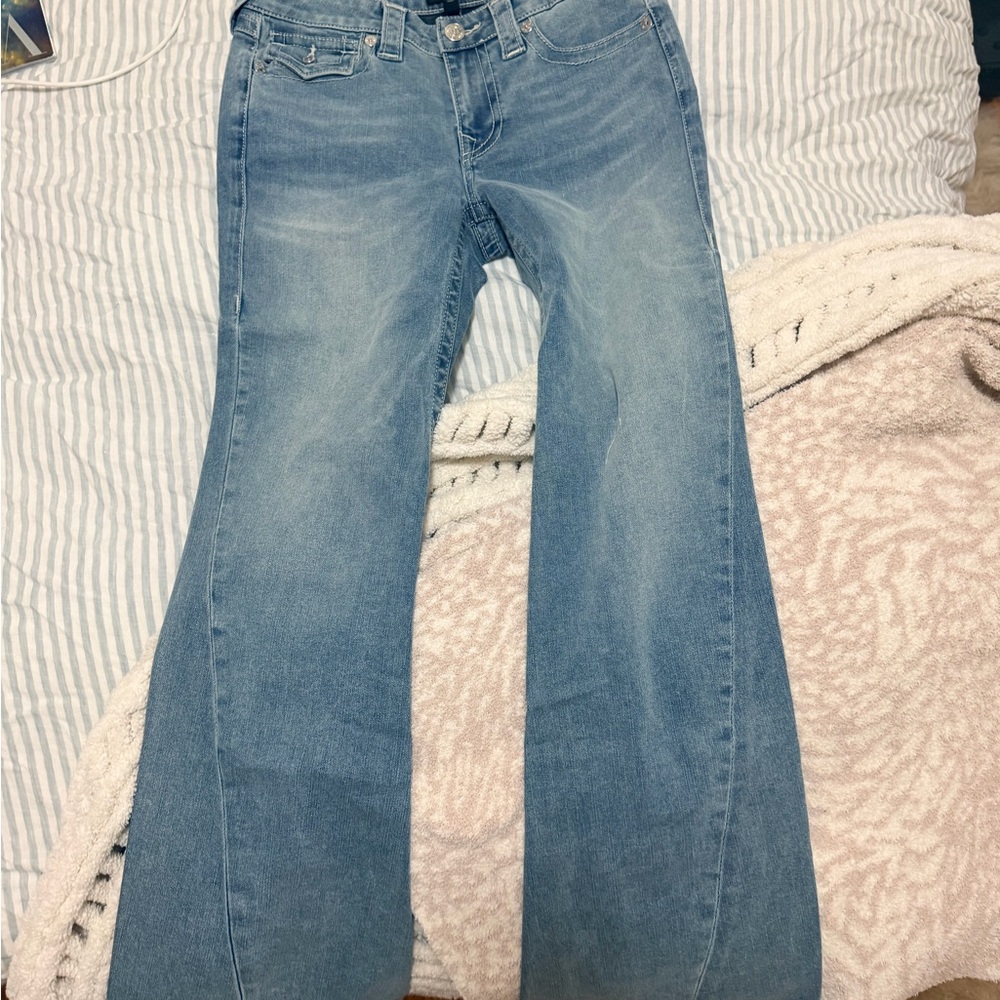 True Religion JOEY MID RISE BIG T FLARE JEAN